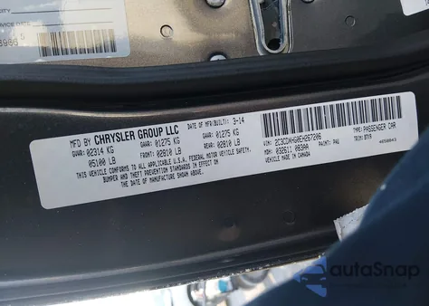 2014 Dodge Charger Sxt из США, поврежденный, VIN 2C3CDXHG0EH267206